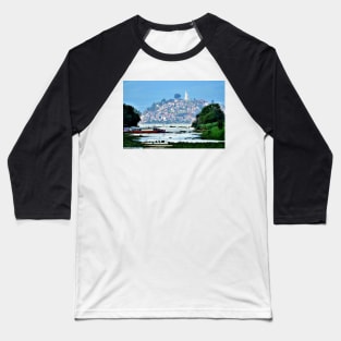 Vue sur l'ile Janitzio de Patzcuaro Baseball T-Shirt